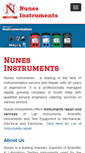 Mobile Screenshot of nunesinstruments.com